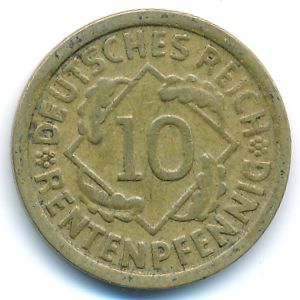 Веймарская республика, 10 рентенпфеннигов (1924 г.)