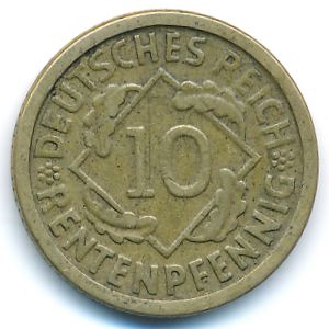 Веймарская республика, 10 рентенпфеннигов (1924 г.)