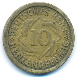 Веймарская республика, 10 рентенпфеннигов (1924 г.)