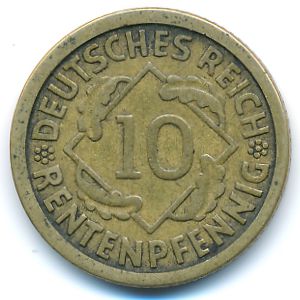 Веймарская республика, 10 рентенпфеннигов (1924 г.)
