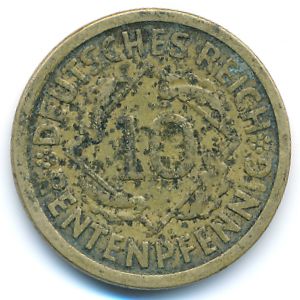 Веймарская республика, 10 рентенпфеннигов (1924 г.)