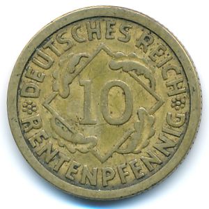 Веймарская республика, 10 рентенпфеннигов (1924 г.)