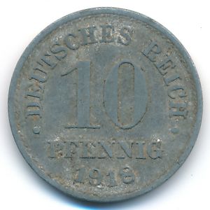 Germany, 10 pfennig, 1918