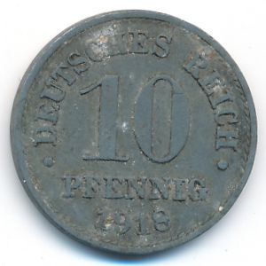 Германия, 10 пфеннигов (1918 г.)