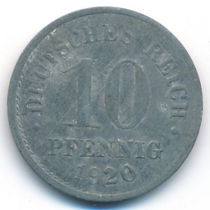 Германия, 10 пфеннигов (1920 г.)
