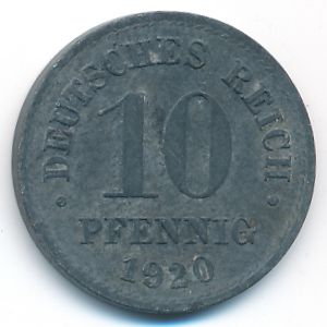 Германия, 10 пфеннигов (1920 г.)