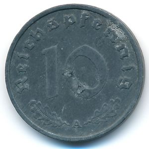 Третий Рейх, 10 рейхспфеннигов (1940 г.)