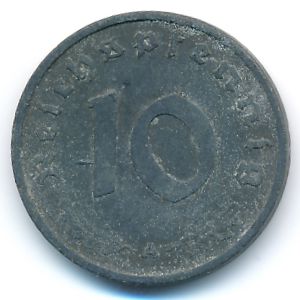 Nazi Germany, 10 reichspfennig, 1942