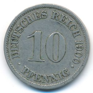 Германия, 10 пфеннигов (1900 г.)