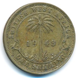 British West Africa, 1 shilling, 1943