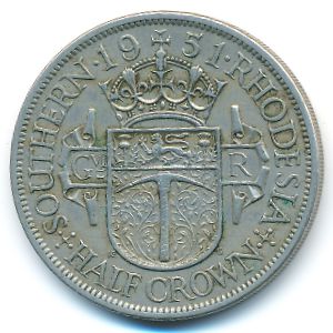 Южная Родезия, 1/2 кроны (1951 г.)