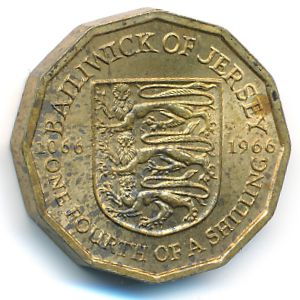 Джерси, 1/4 шиллинга (1966 г.)