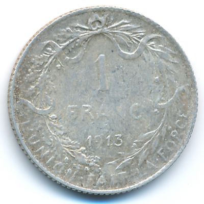 Бельгия, 1 франк (1913 г.)