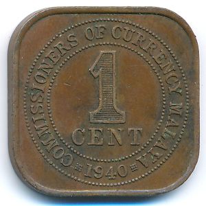 Малайя, 1 цент (1940 г.)