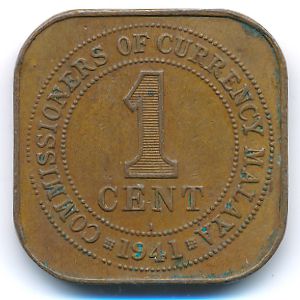 Малайя, 1 цент (1941 г.)