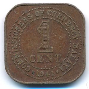 Малайя, 1 цент (1941 г.)