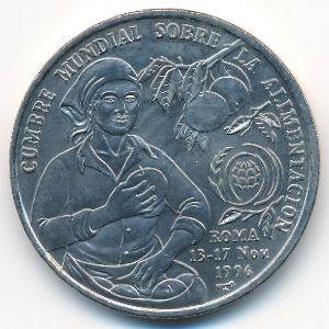 Cuba, 1 peso, 1996