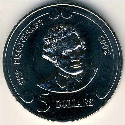 New Zealand, 5 dollars, 1992