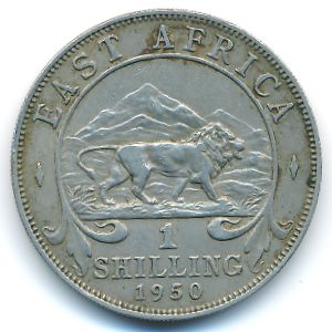 East Africa, 1 shilling, 1950