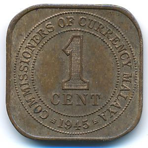 Малайя, 1 цент (1945 г.)