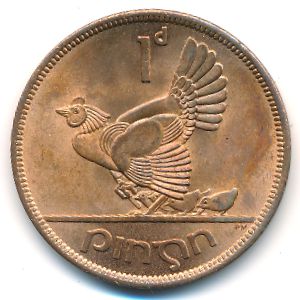 Ireland, 1 penny, 1966