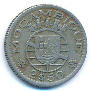 Mozambique, 2,5 escudos, 1954