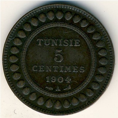 Tunis, 5 centimes, 1903–1904
