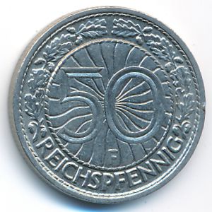 Веймарская республика, 50 рейхспфеннигов (1929 г.)