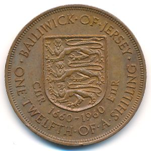 Джерси, 1/12 шиллинга (1960 г.)