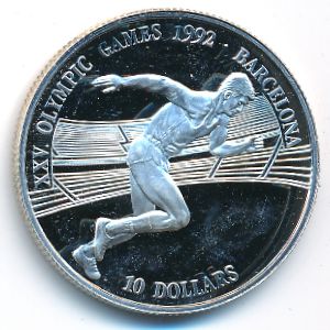 Острова Кука, 10 долларов (1990 г.)