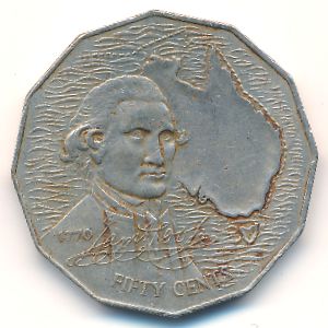Австралия, 50 центов (1970 г.)