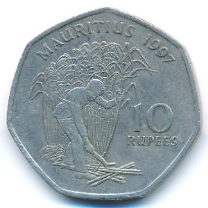 Маврикий, 10 рупий (1997 г.)