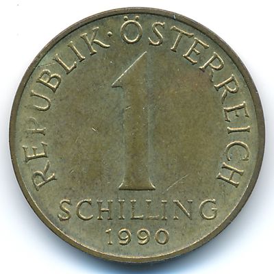 Австрия, 1 шиллинг (1990 г.)