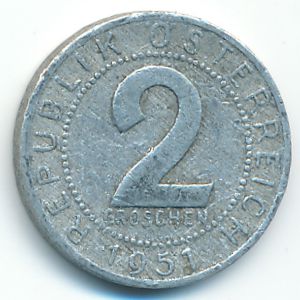 Австрия, 2 гроша (1951 г.)