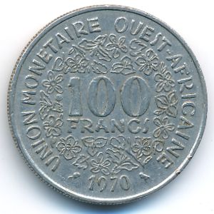 Западная Африка, 100 франков (1970 г.)