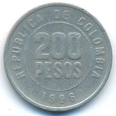 Колумбия, 200 песо (1996 г.)