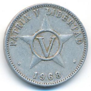 Cuba, 5 centavos, 1968