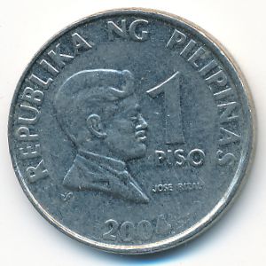 Philippines, 1 piso, 2004