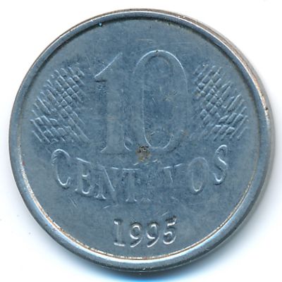 Brazil, 10 centavos, 1995