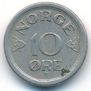 Norway, 10 ore, 1957