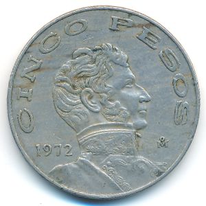 Mexico, 5 pesos, 1972