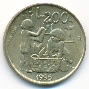 Сан-Марино, 200 лир (1995 г.)