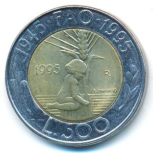 San Marino, 500 lire, 1995