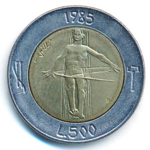 San Marino, 500 lire, 1985
