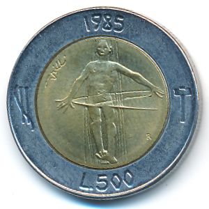 San Marino, 500 lire, 1985