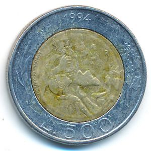 Сан-Марино, 500 лир (1994 г.)