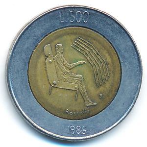 San Marino, 500 lire, 1986