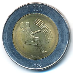 San Marino, 500 lire, 1986