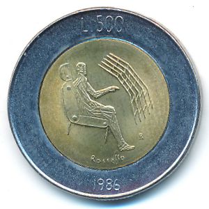 San Marino, 500 lire, 1986
