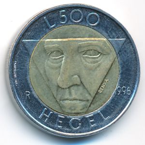 San Marino, 500 lire, 1996
